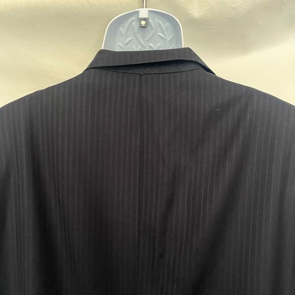 Vtg 90s PinStripe Mens Blazer 46R Preppy Wall Street USA Business Y2K Sopranos - Picture 7 of 16